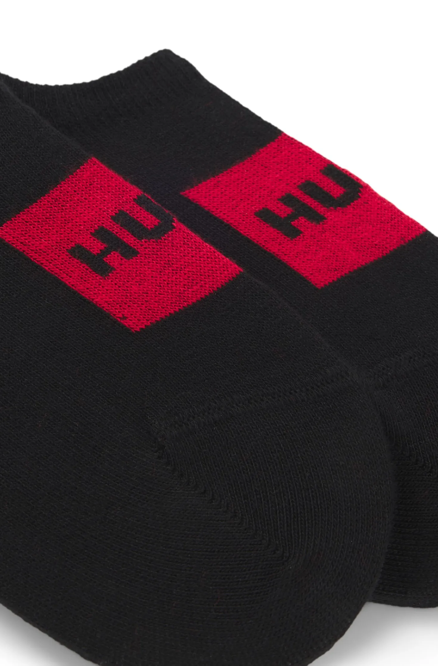Two-pack of invisible socks in a cotton blend