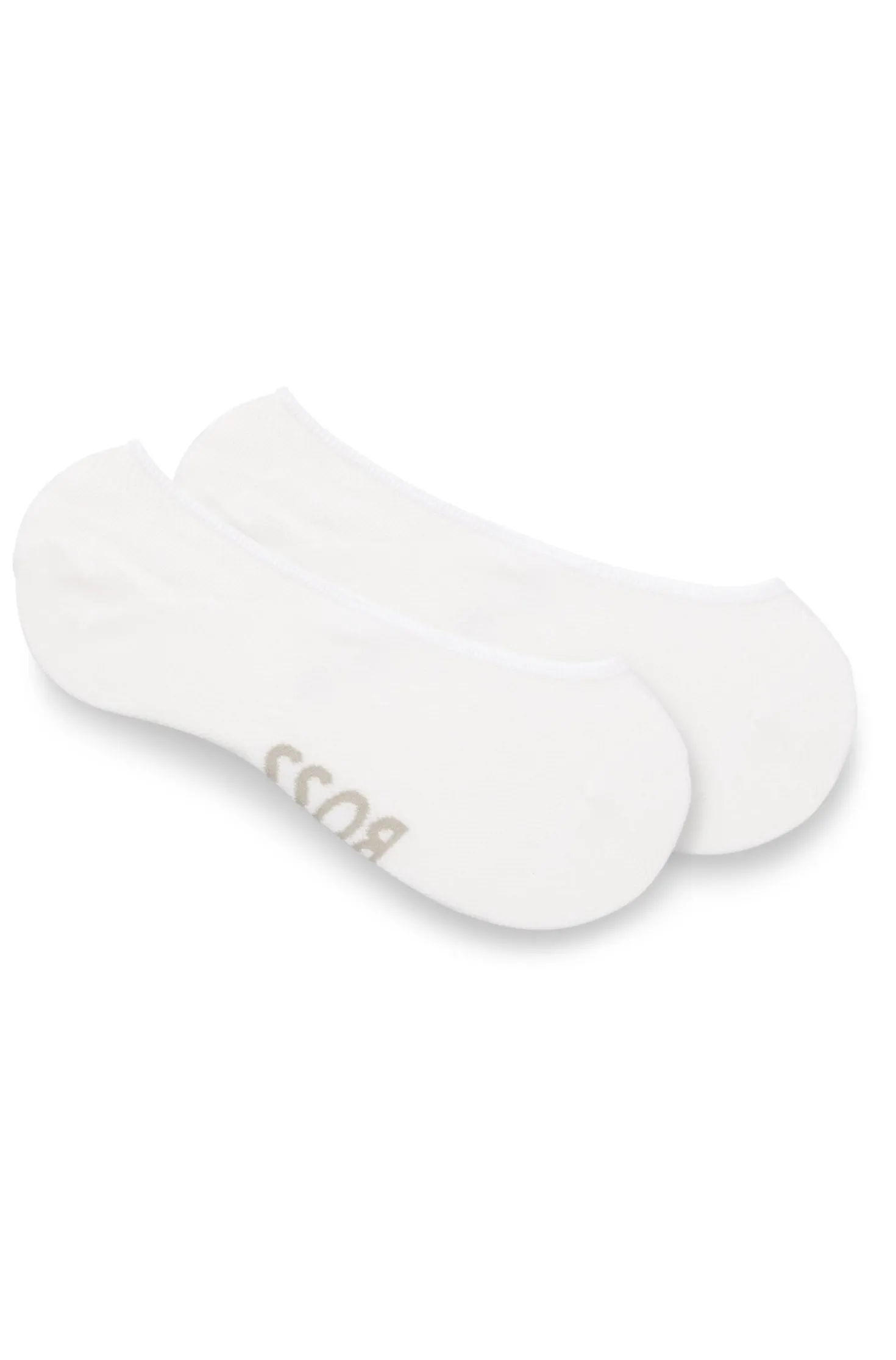 Two-pack of invisible socks in cotton-blend piqué