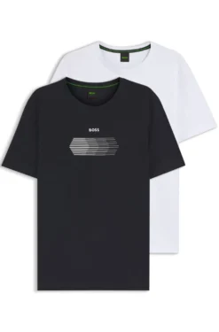 Two-pack of regular-fit T-shirts in stretch cotton