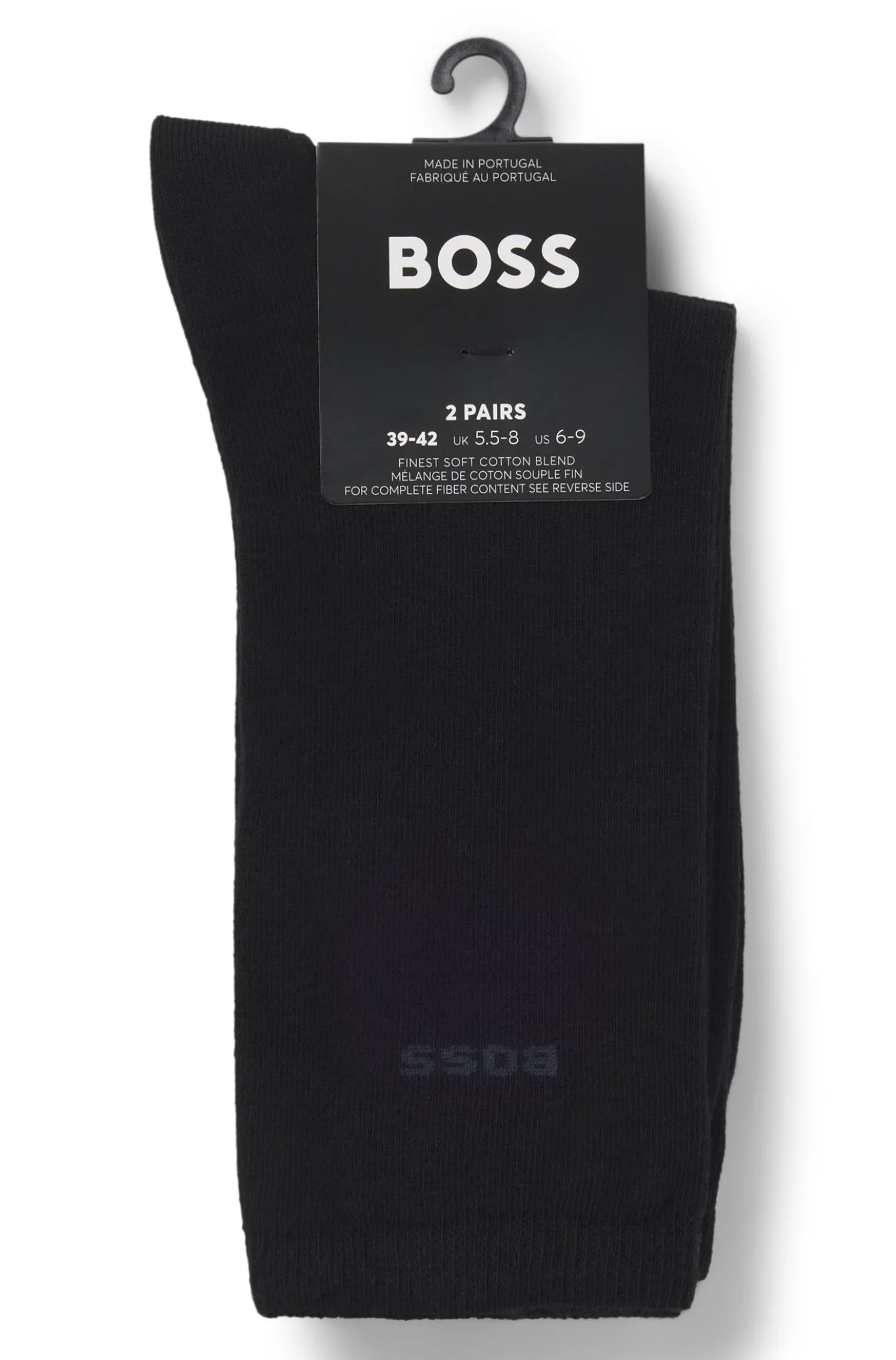 Two-pack of regular-length socks with logos