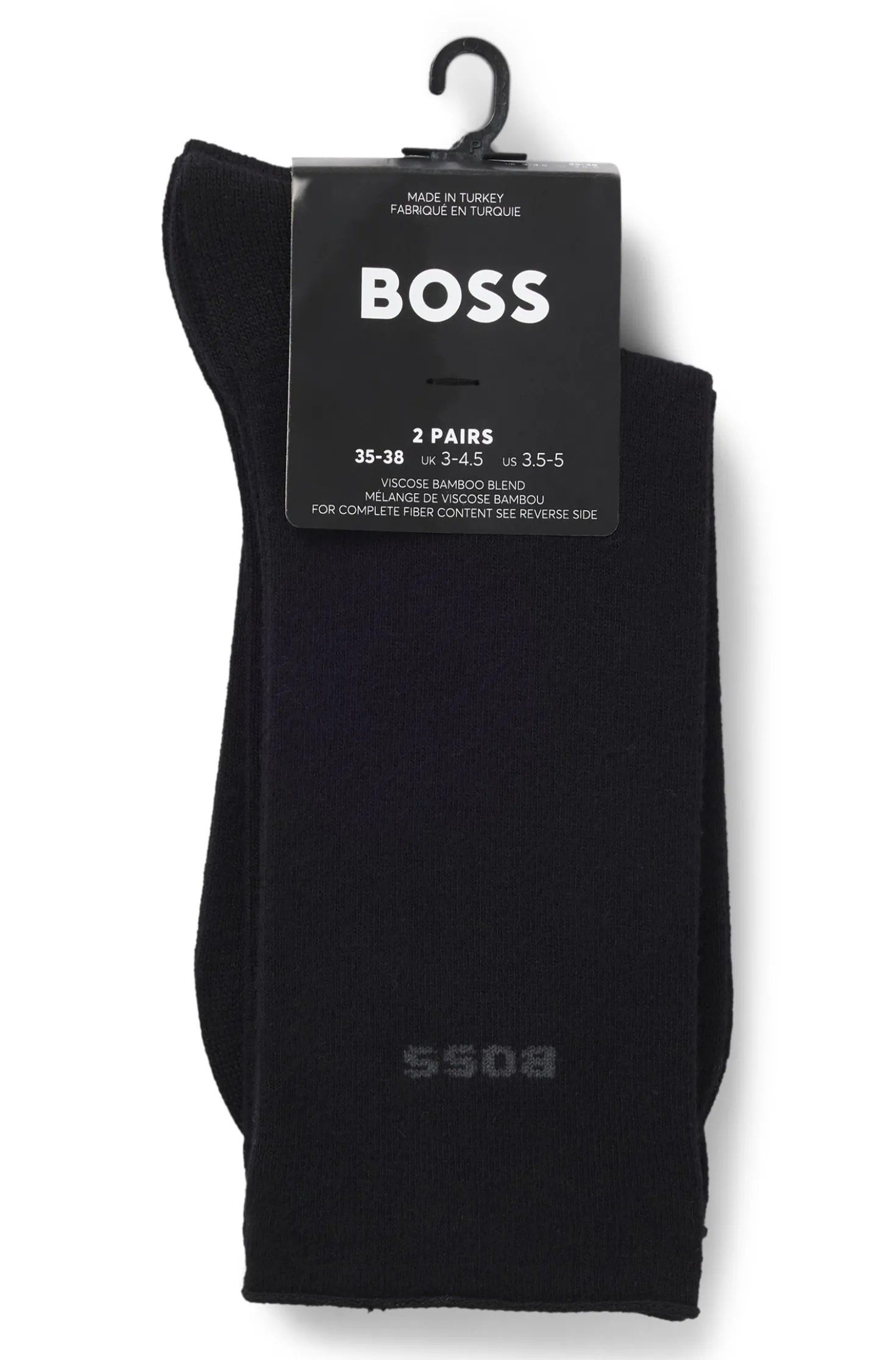Two-pack of regular-length socks with bamboo