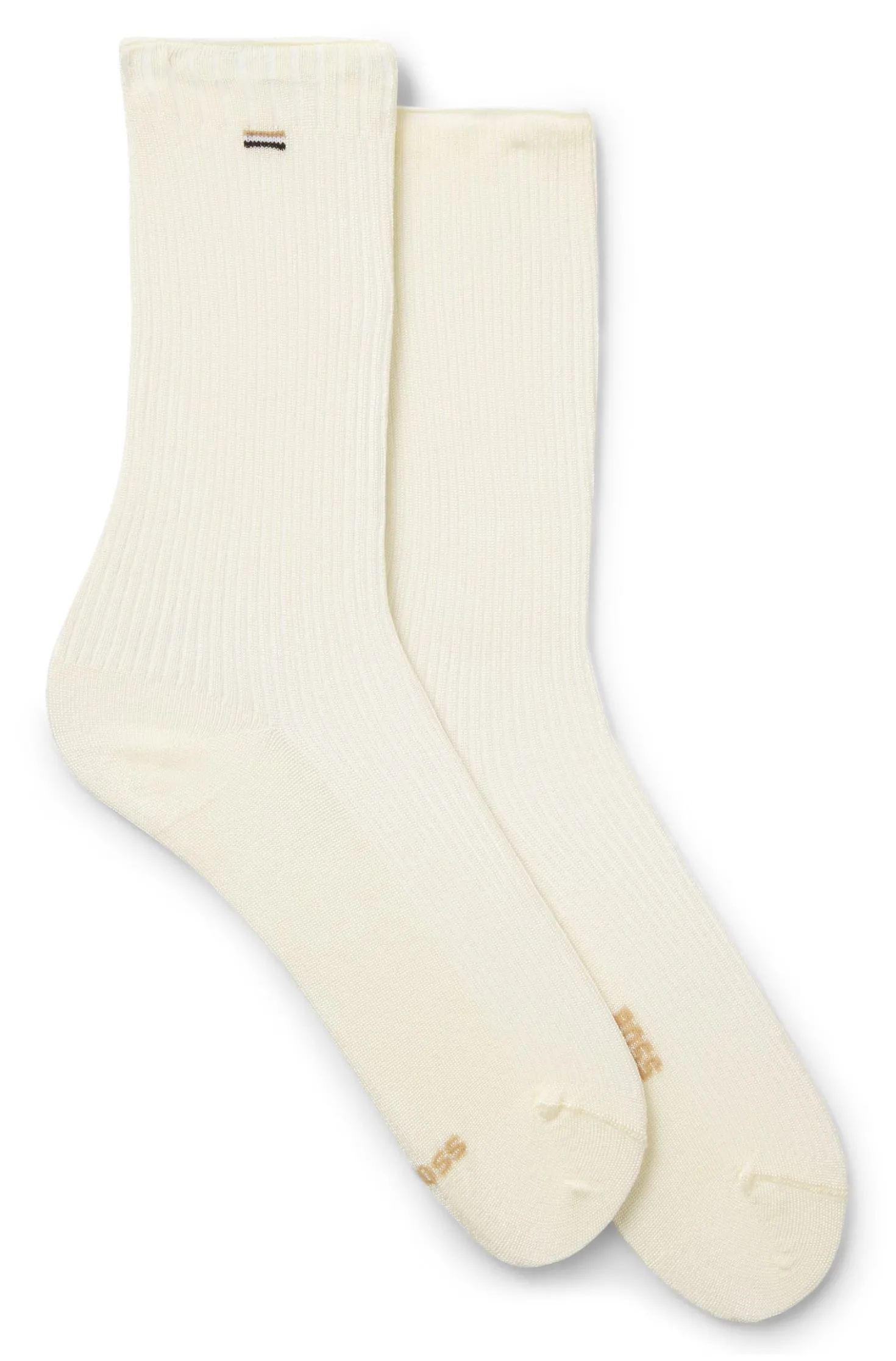 Two-pack of regular-length socks with logo details
