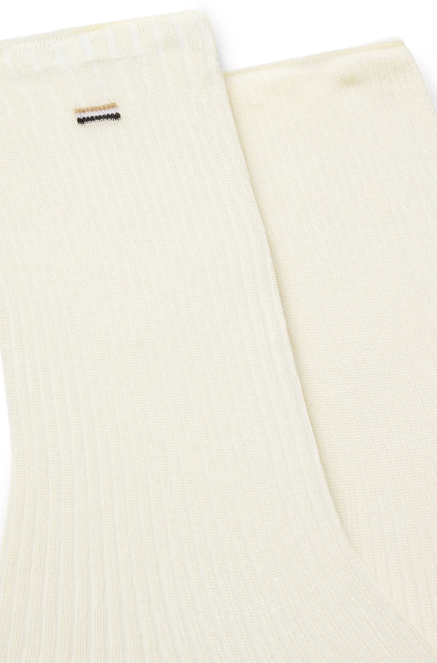 Two-pack of regular-length socks with logo details