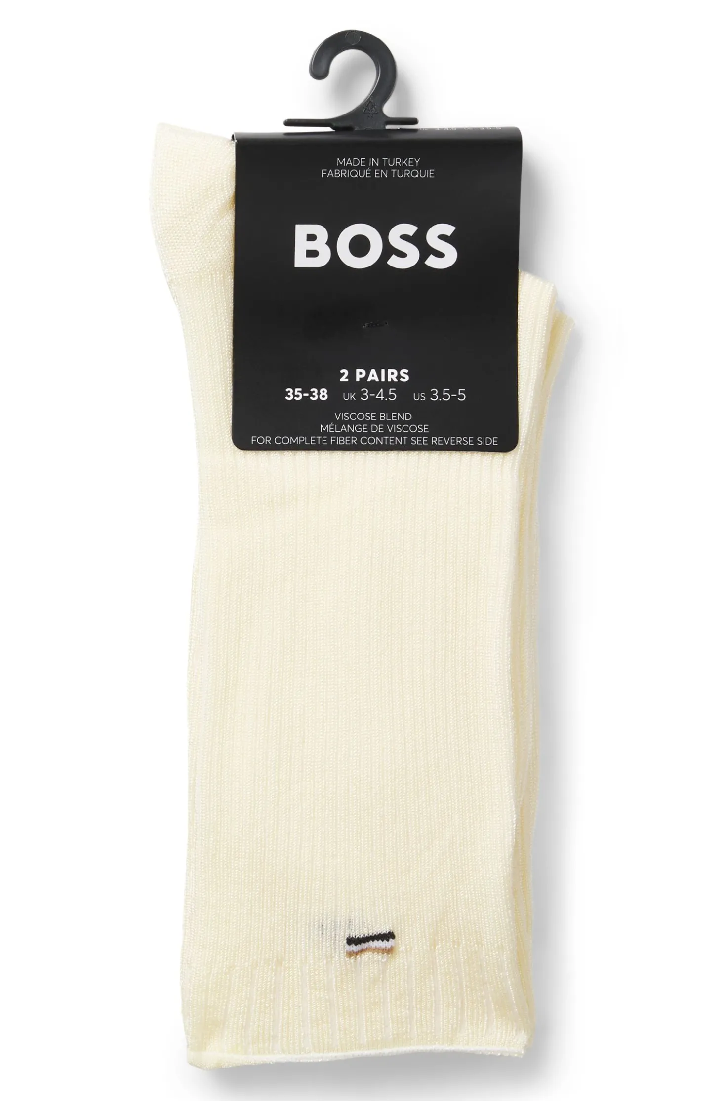 Two-pack of regular-length socks with logo details