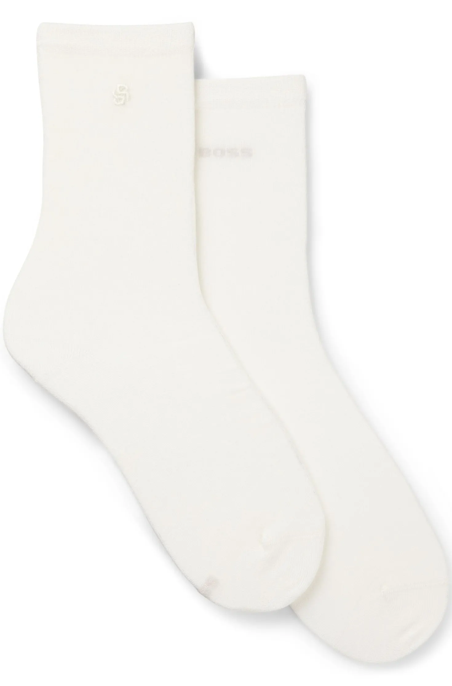 Two-pack of regular-length socks with logo details