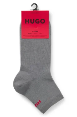 Two-pack of short cotton-blend socks