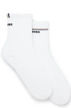 Two-pack of short socks with logo details