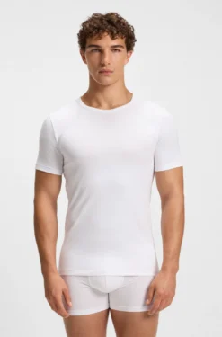 Two-pack of underwear T-shirts in stretch cotton