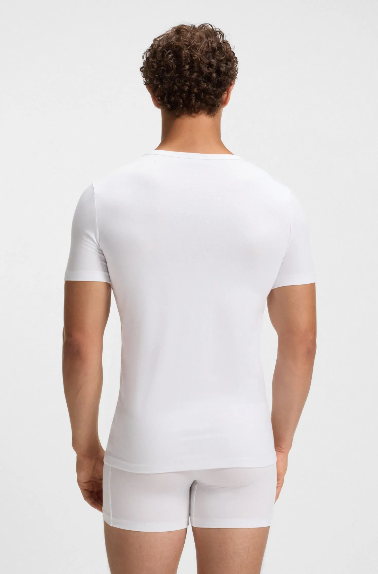 Two-pack of underwear T-shirts in stretch cotton