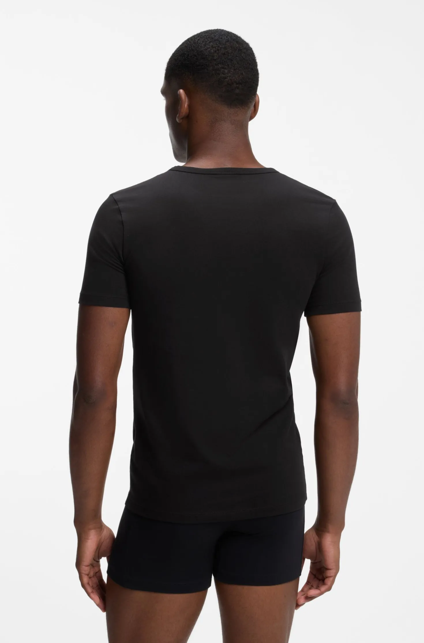 Two-pack of underwear T-shirts in stretch cotton