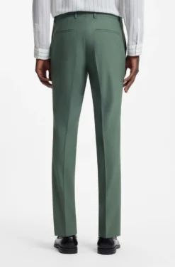 Two-piece extra-slim-fit suit in wool-blend poplin