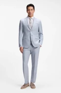 Two-piece regular-fit suit in checked fabric