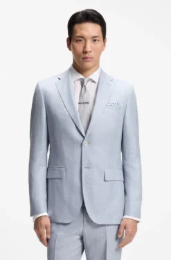 Two-piece regular-fit suit in checked fabric