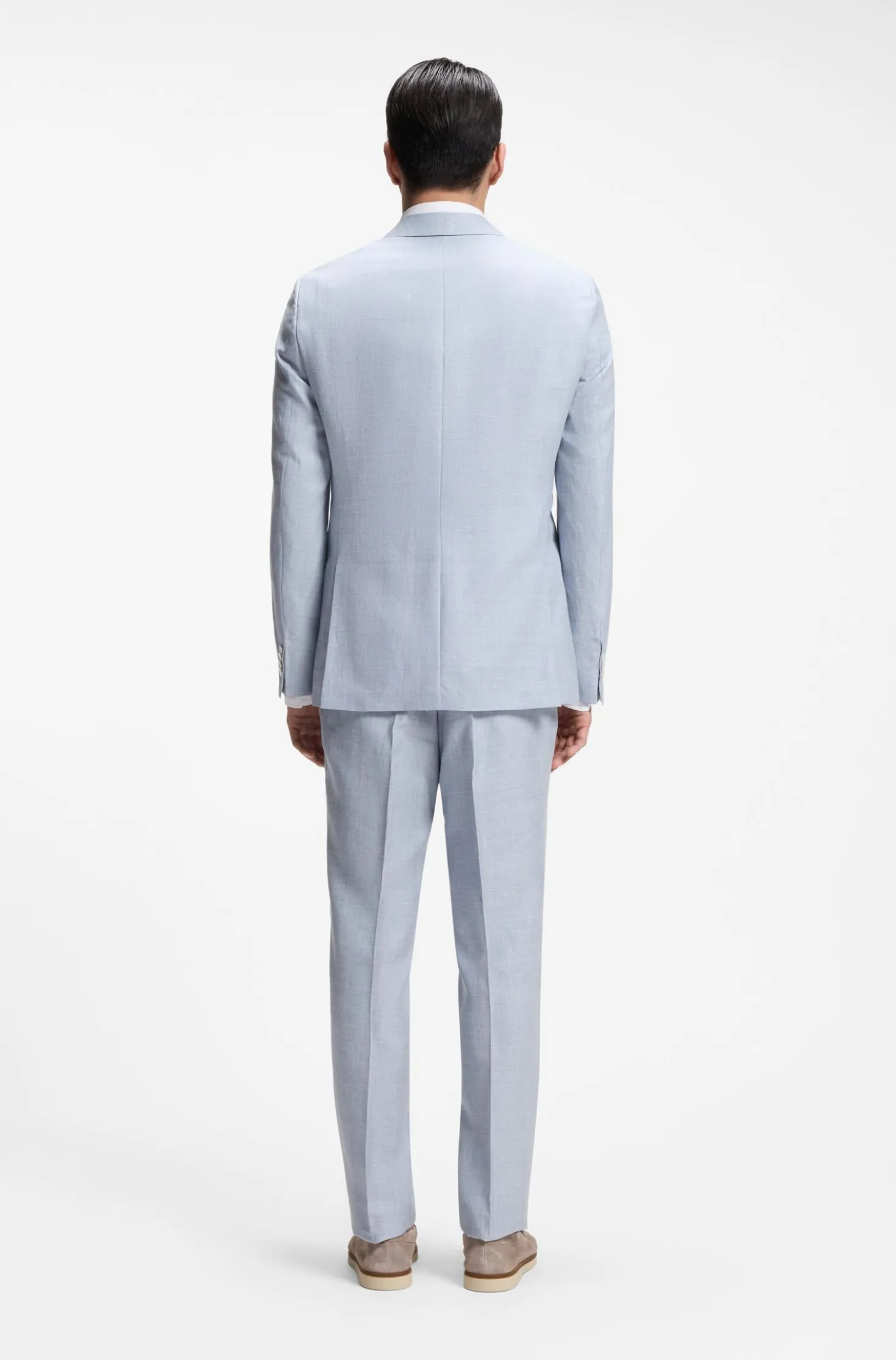 Two-piece regular-fit suit in checked fabric