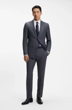 Two-piece regular-fit suit in Italian virgin wool