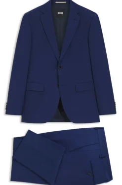 Two-piece regular-fit suit in stretch wool