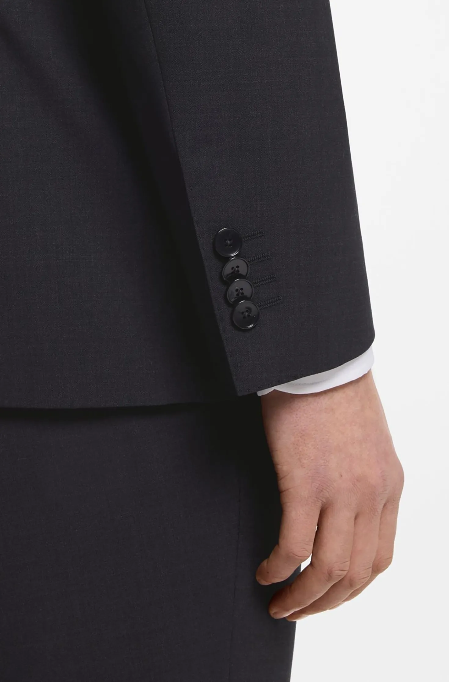Two-piece regular-fit suit in stretch wool