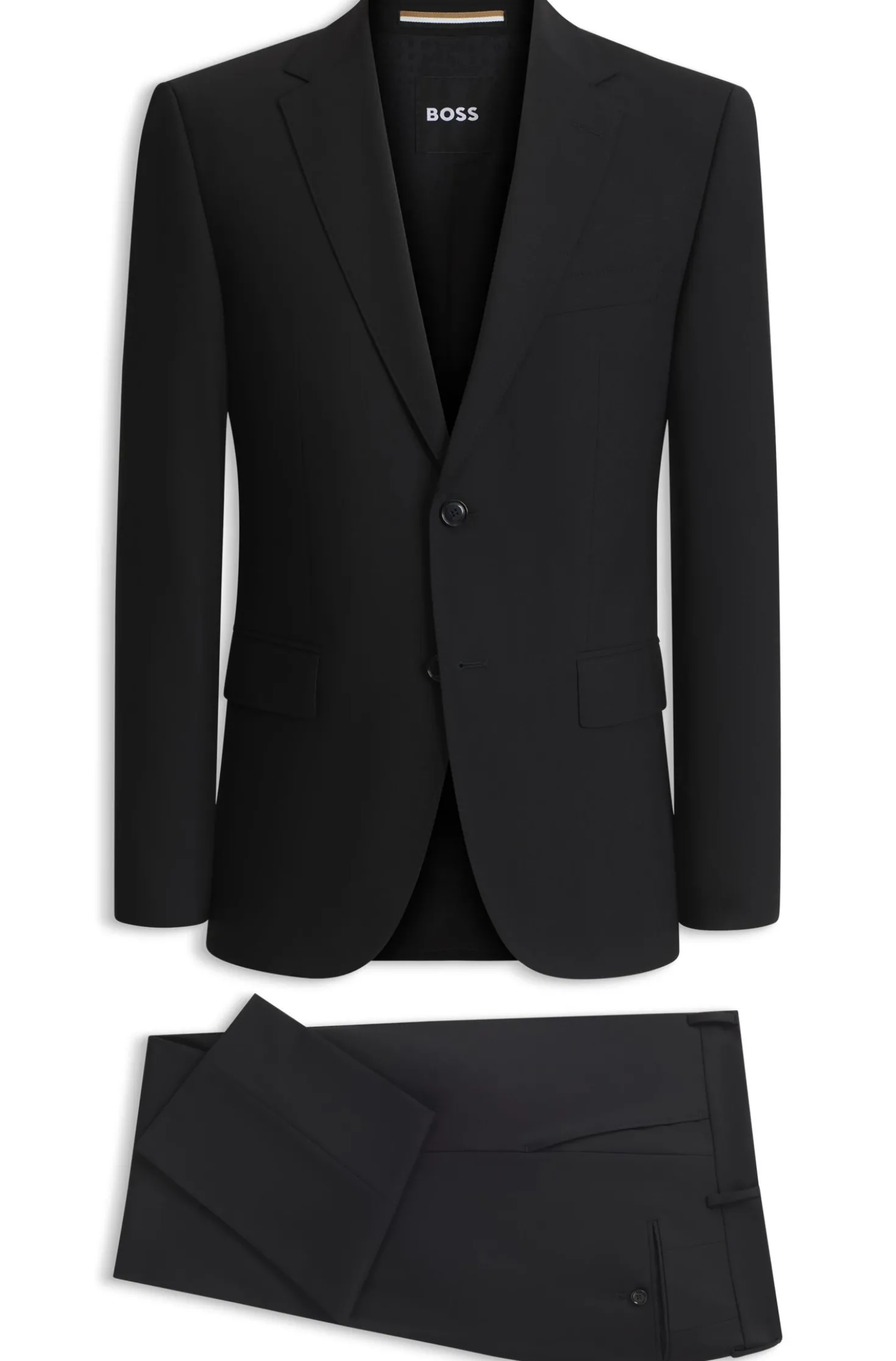 Two-piece regular-fit suit in stretch wool