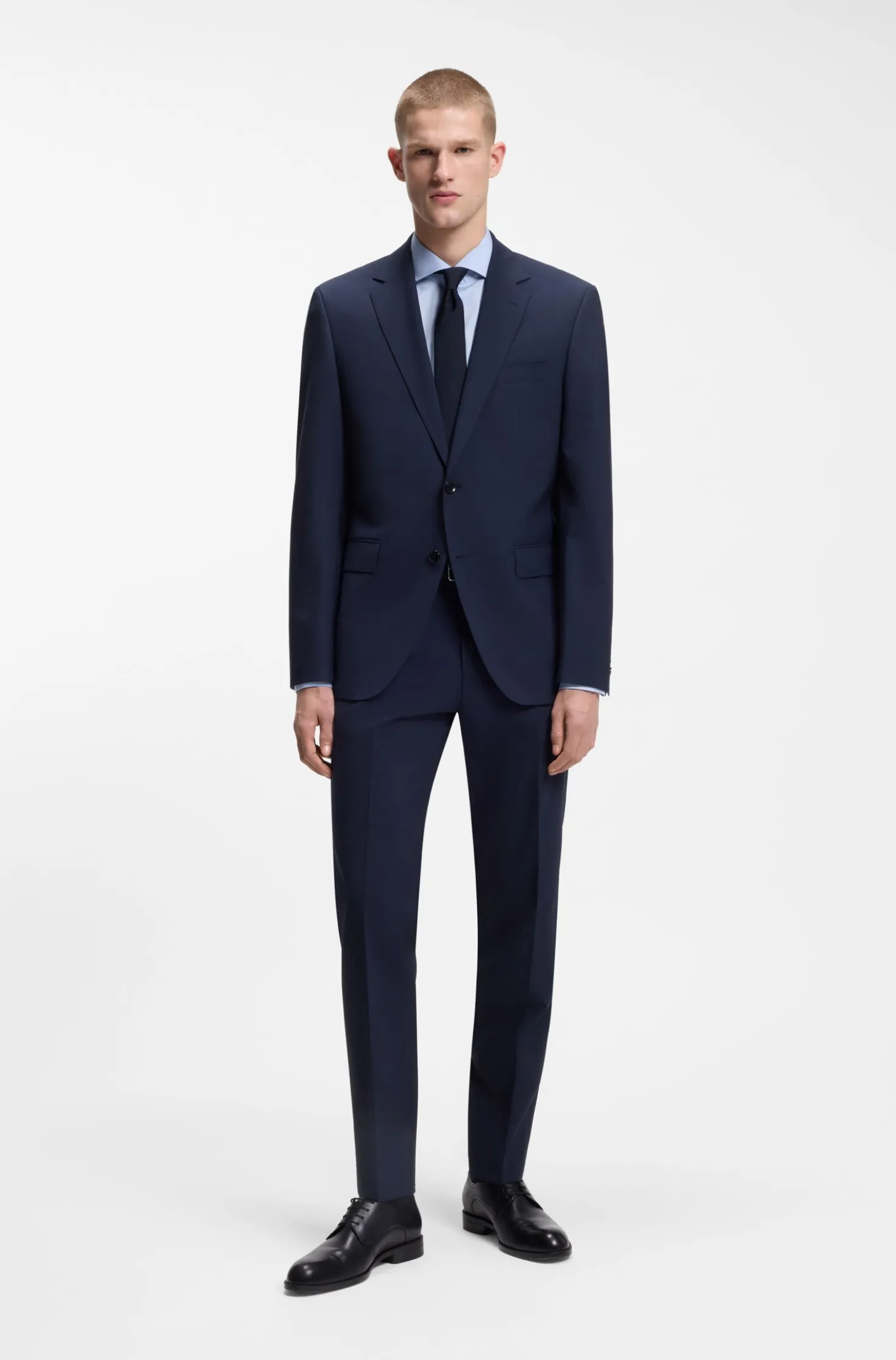 Two-piece regular-fit suit in stretch wool
