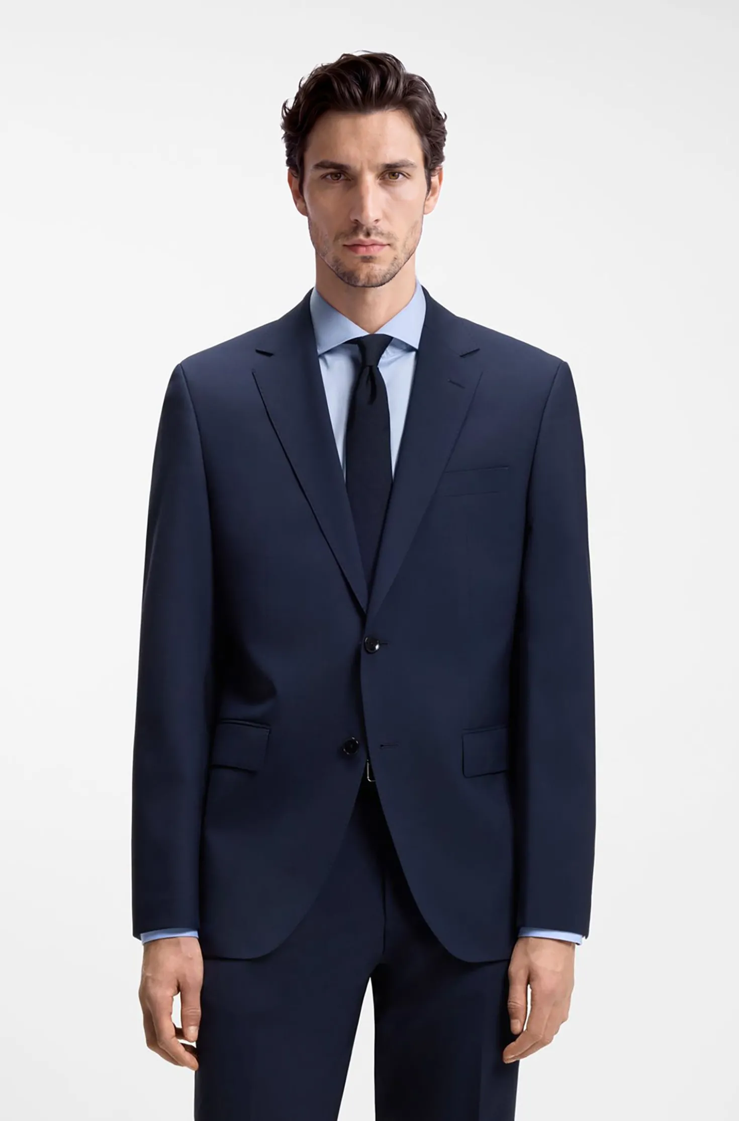 Two-piece regular-fit suit in stretch wool