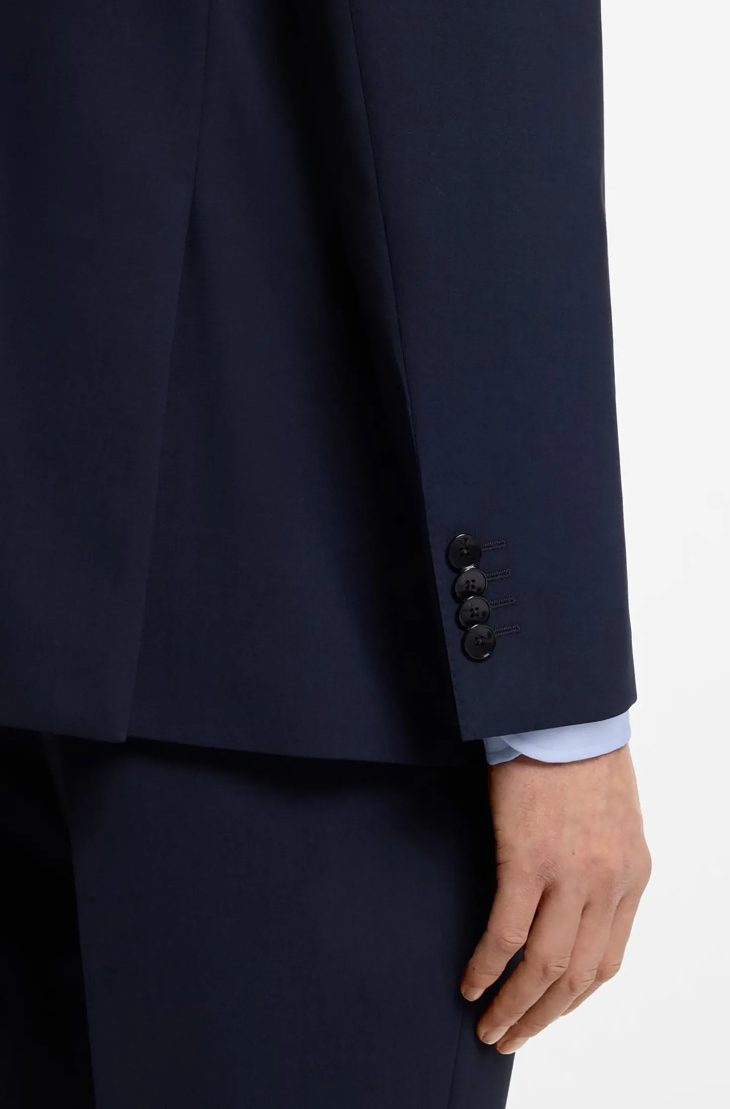Two-piece regular-fit suit in stretch wool