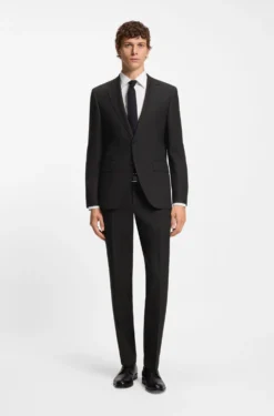 Two-piece regular-fit suit in stretch cloth