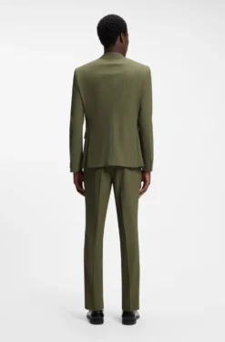 Two-piece slim-fit suit in a stretch wool blend
