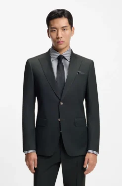 Two-piece slim-fit suit in a wool blend