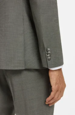Two-piece slim-fit suit in patterned stretch wool