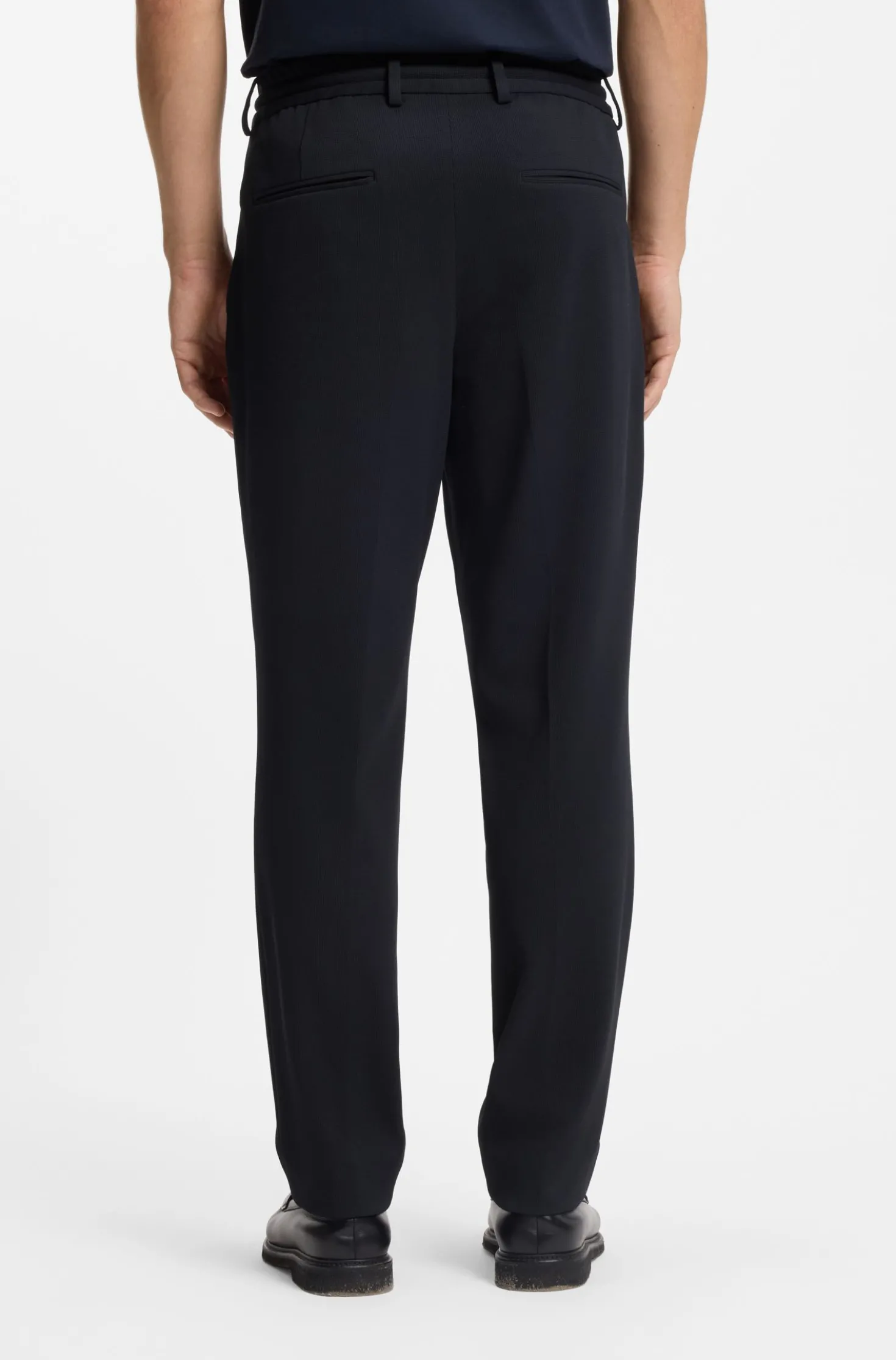 Two-piece slim-fit suit in performance-stretch fabric