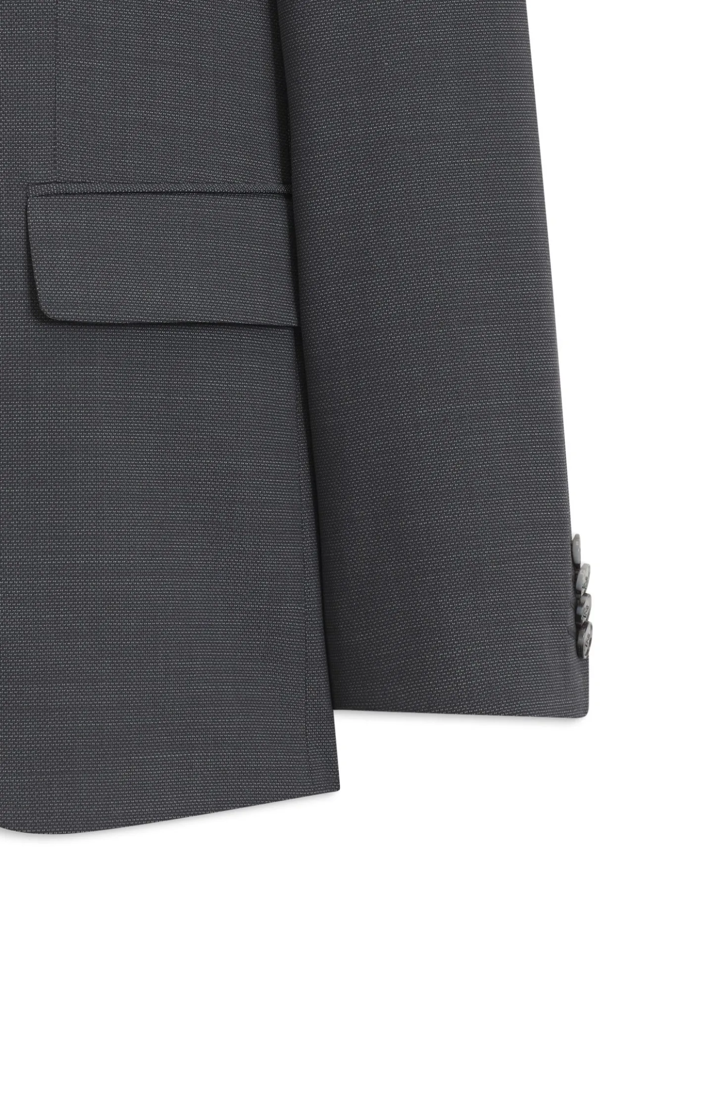 Two-piece slim-fit suit in performance-stretch twill