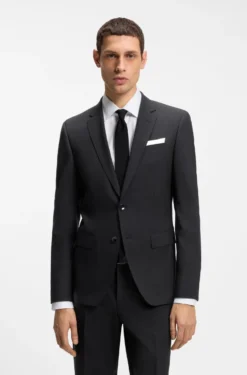 Two-piece slim-fit suit in stretch wool