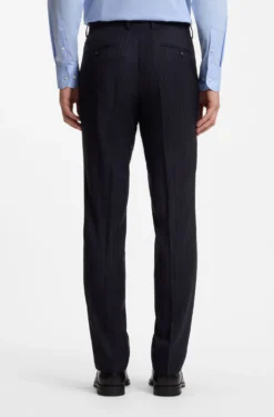 Two-piece slim-fit suit in striped stretch wool