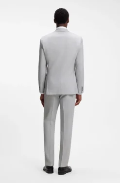 Two-piece slim-fit suit in virgin wool