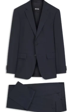 Two-piece slim-fit suit in virgin wool