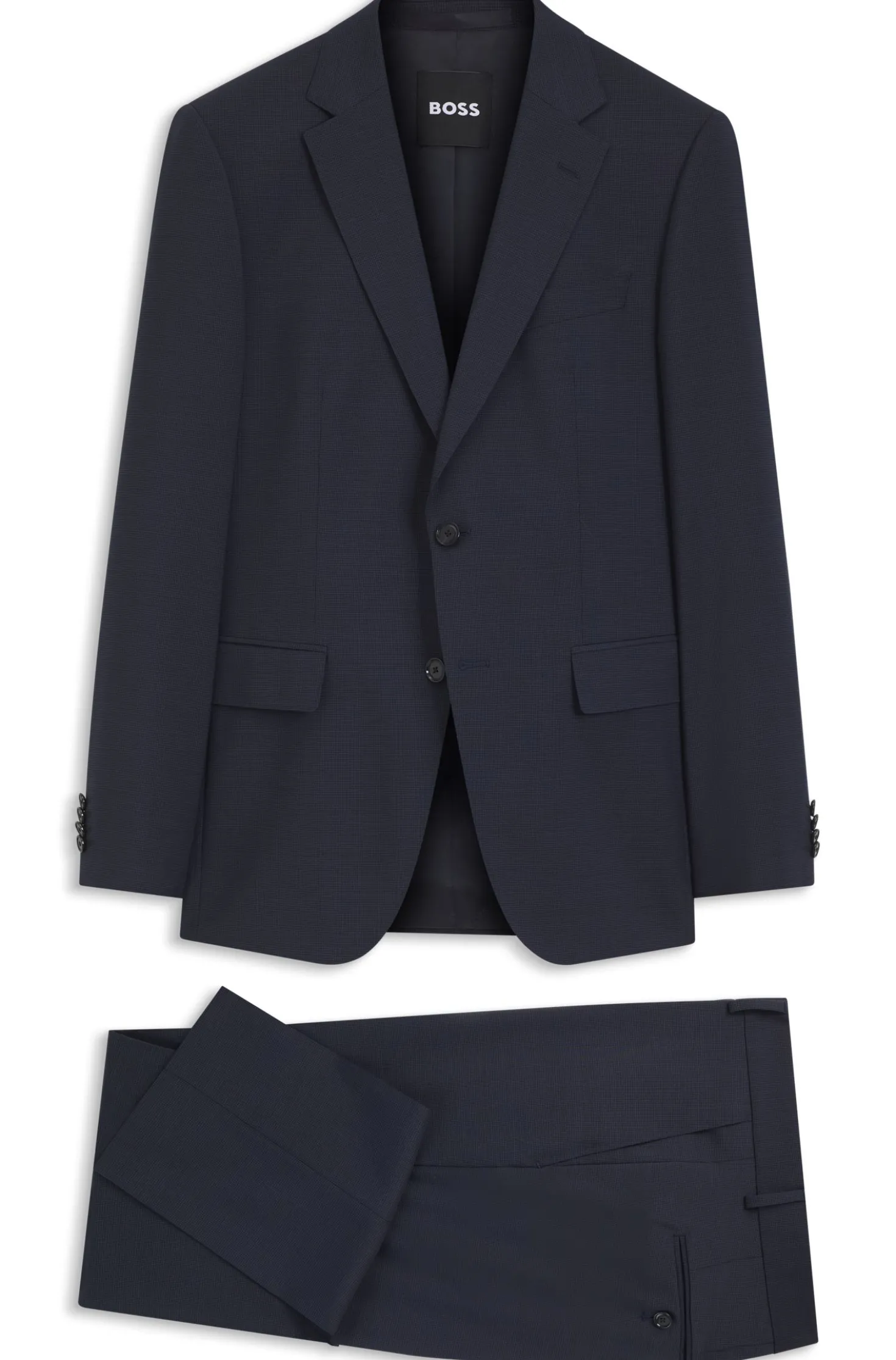 Two-piece slim-fit suit in virgin wool