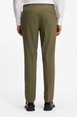 Two-piece slim-fit suit in wool-blend poplin