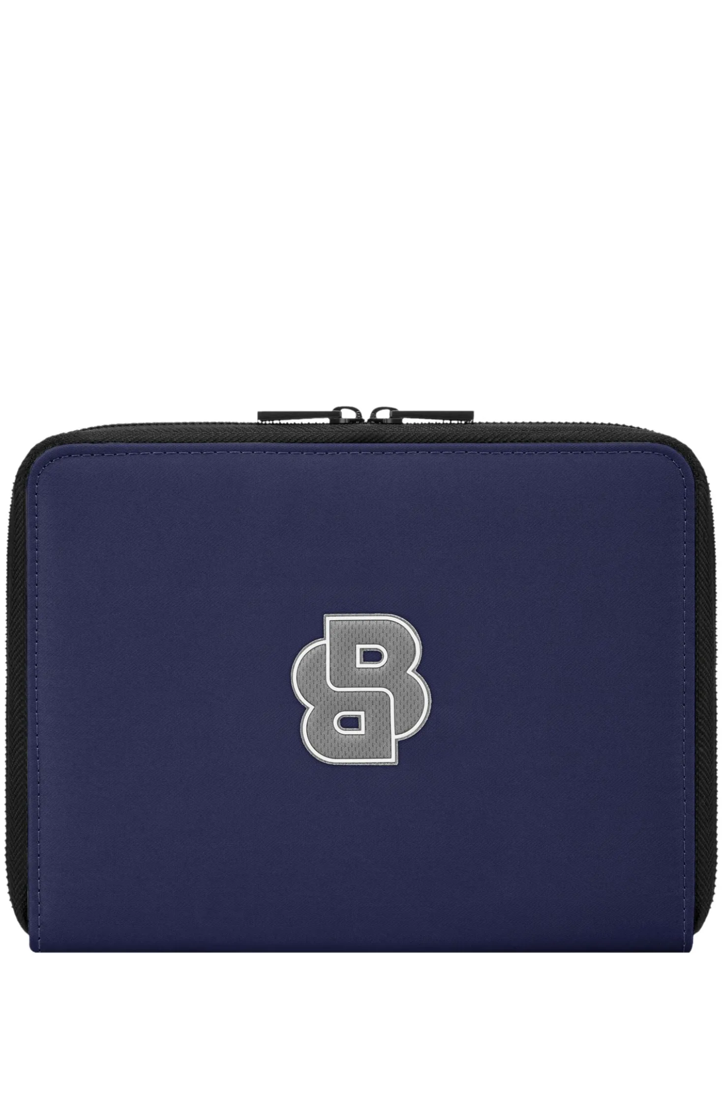 Varsity-inspired folder with oversized logo patch
