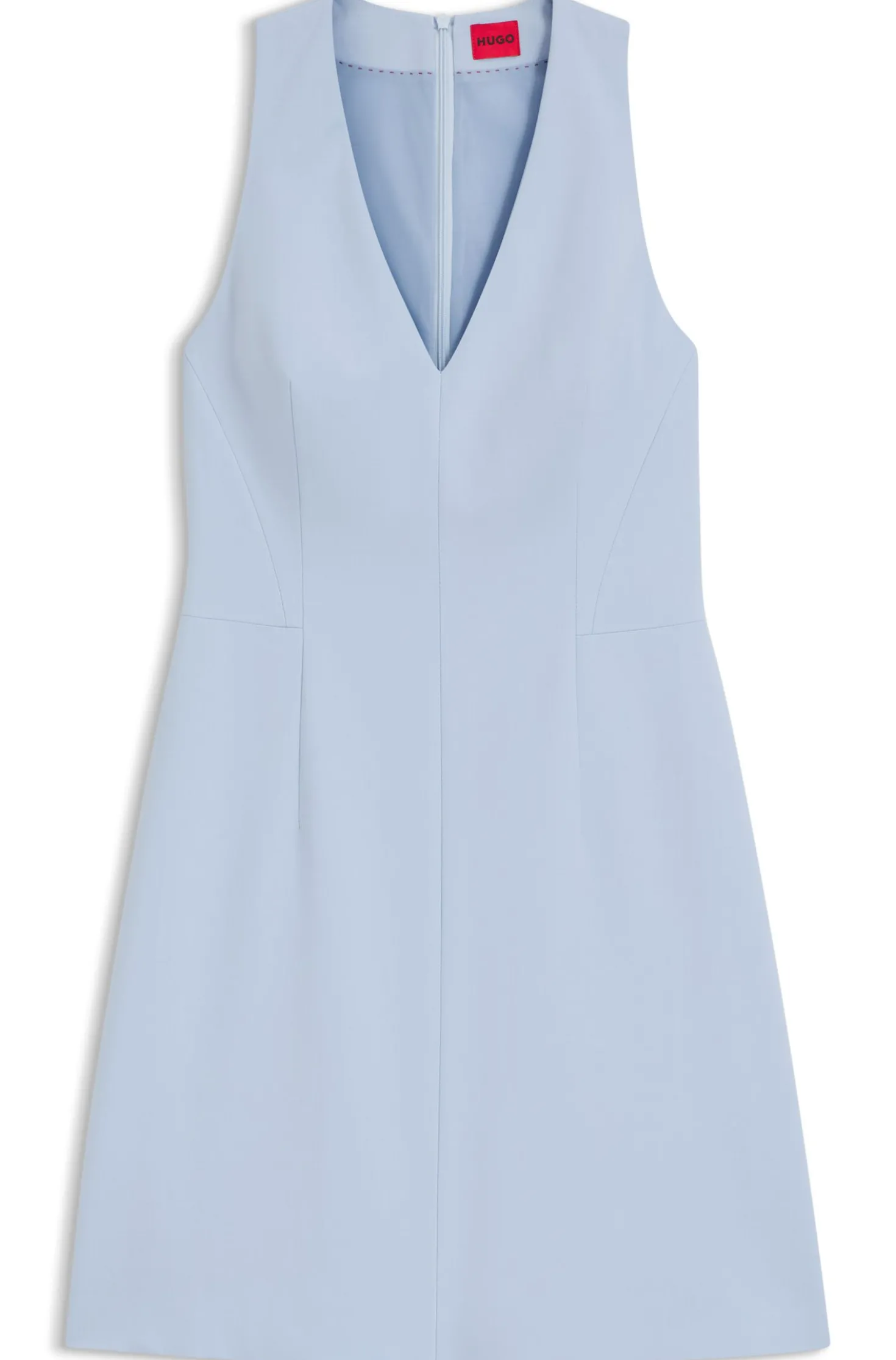 V-neck dress with seaming details