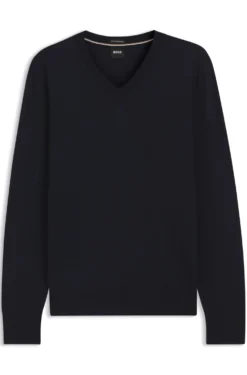 V-neck sweater in extra-fine merino wool