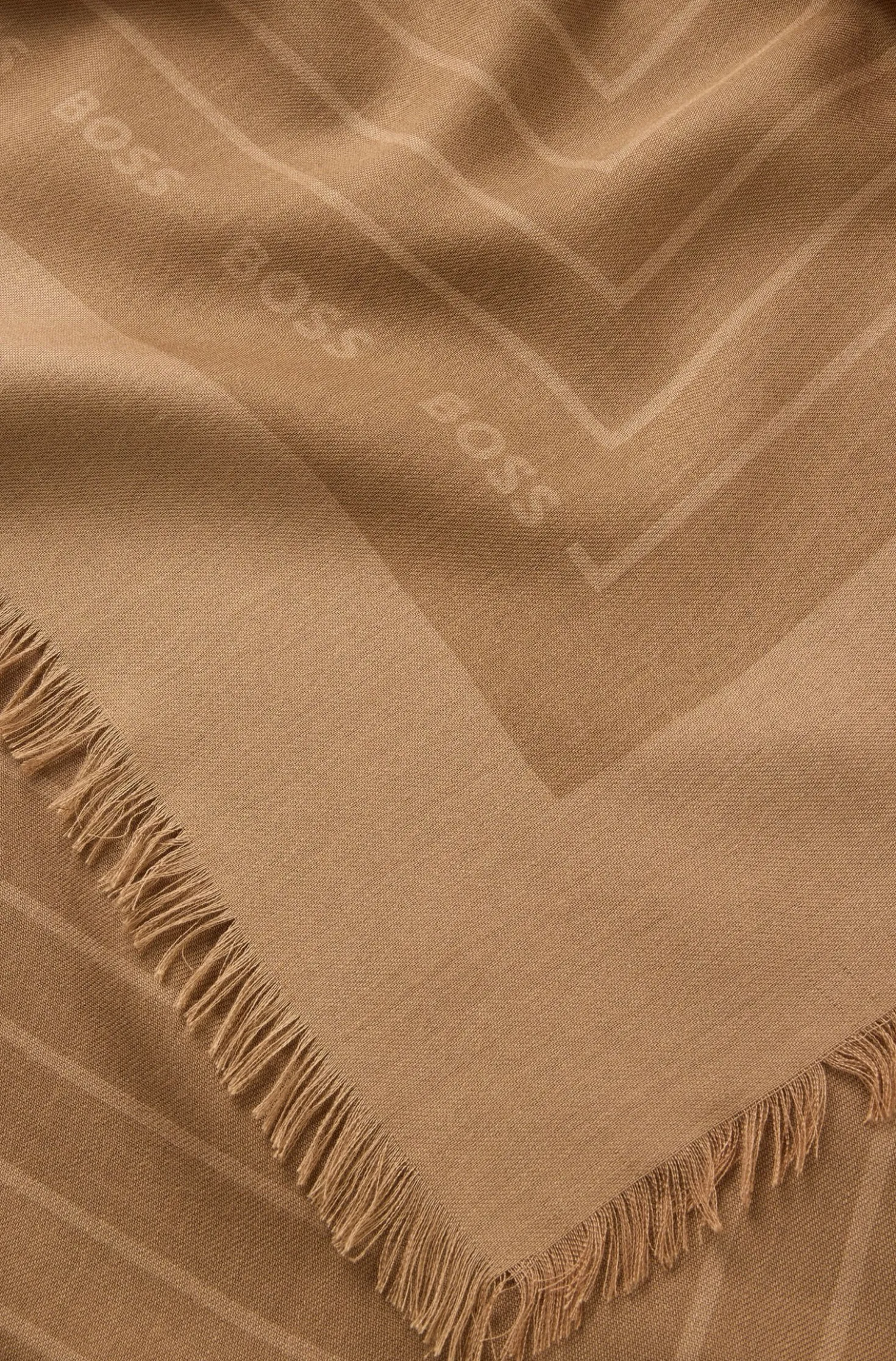 Voile scarf with logo print