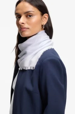 Voile scarf with logo print