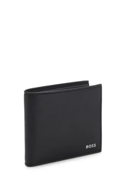 Wallet with silver-foil logo