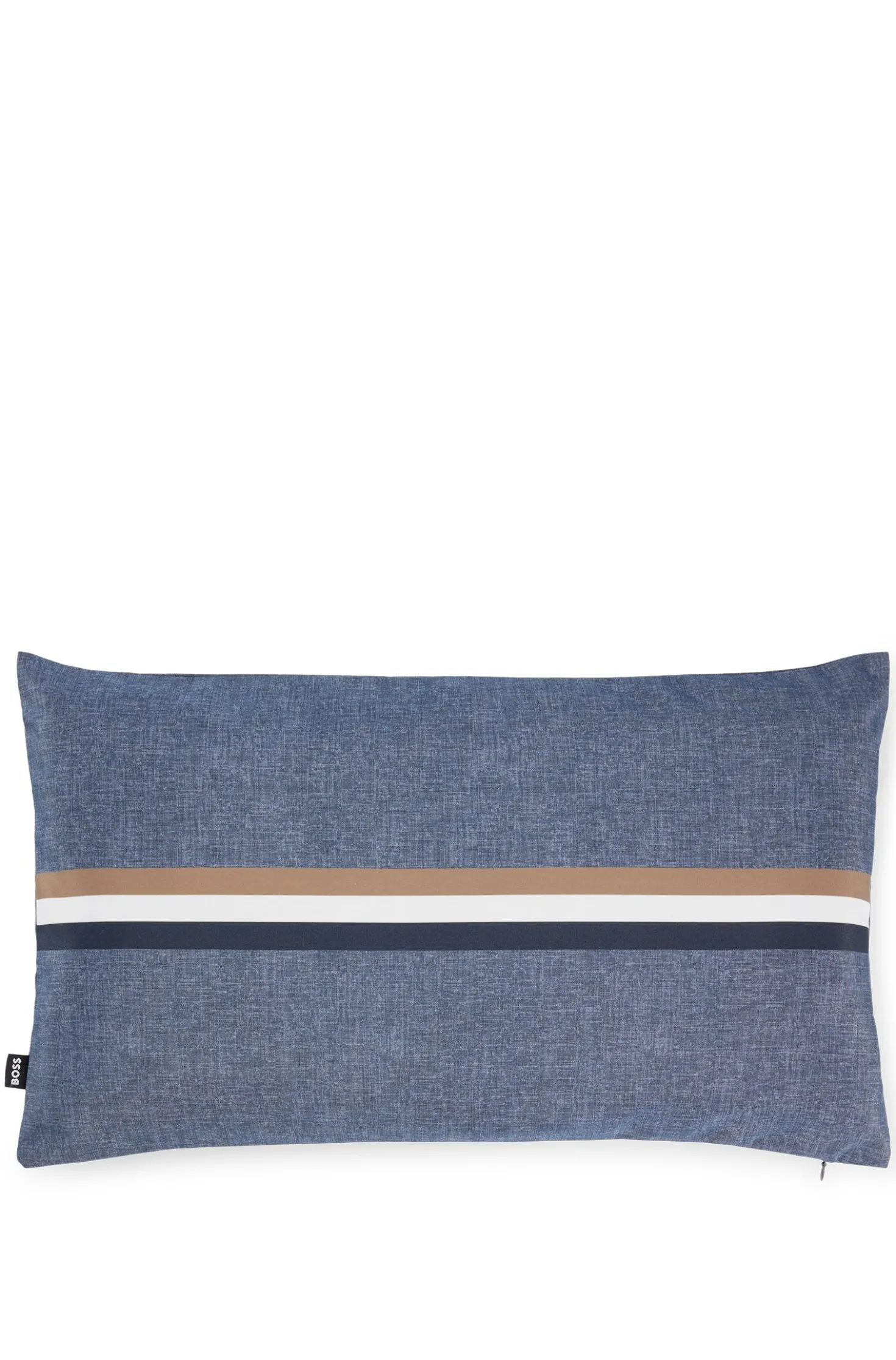 Waterproof outdoor cushion cover with signature stripe