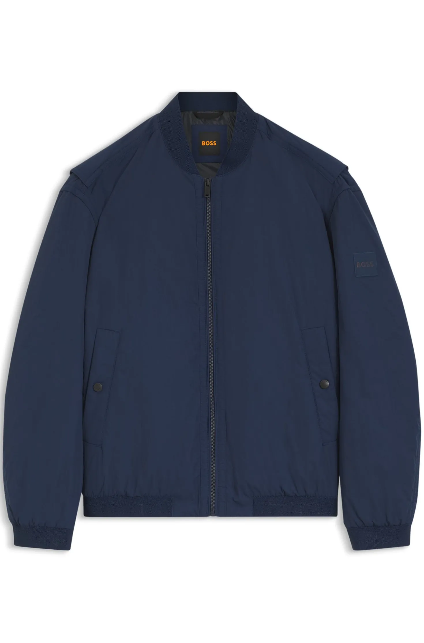 Water-repellent bomber jacket in soft-touch fabric