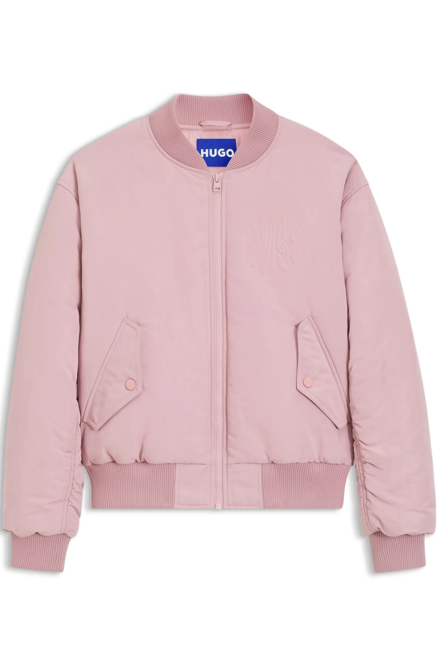 Water-repellent bomber jacket with logo artwork