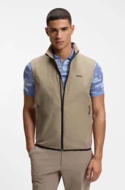 Water-repellent gilet with four-way stretch