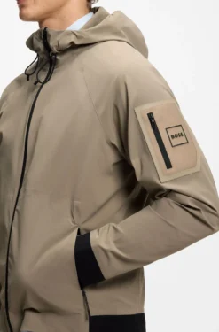 Water-repellent jacket with micro-waffle structure