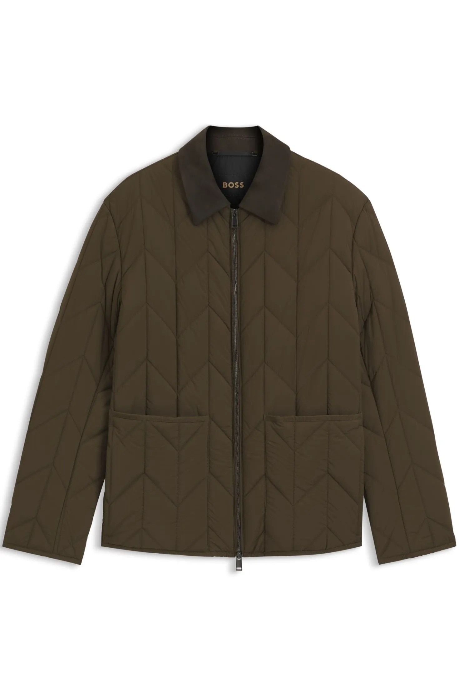 Water-repellent jacket with nubuck trims
