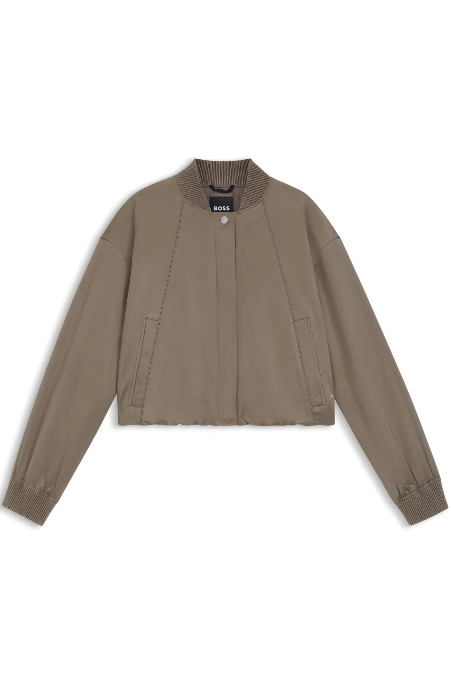 Water-repellent jacket with satin finish